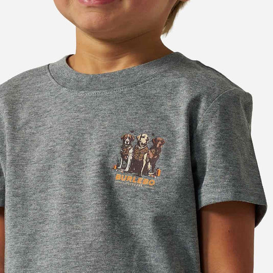 Youth SS Tee Camo Duck & Dogs Heather Grey