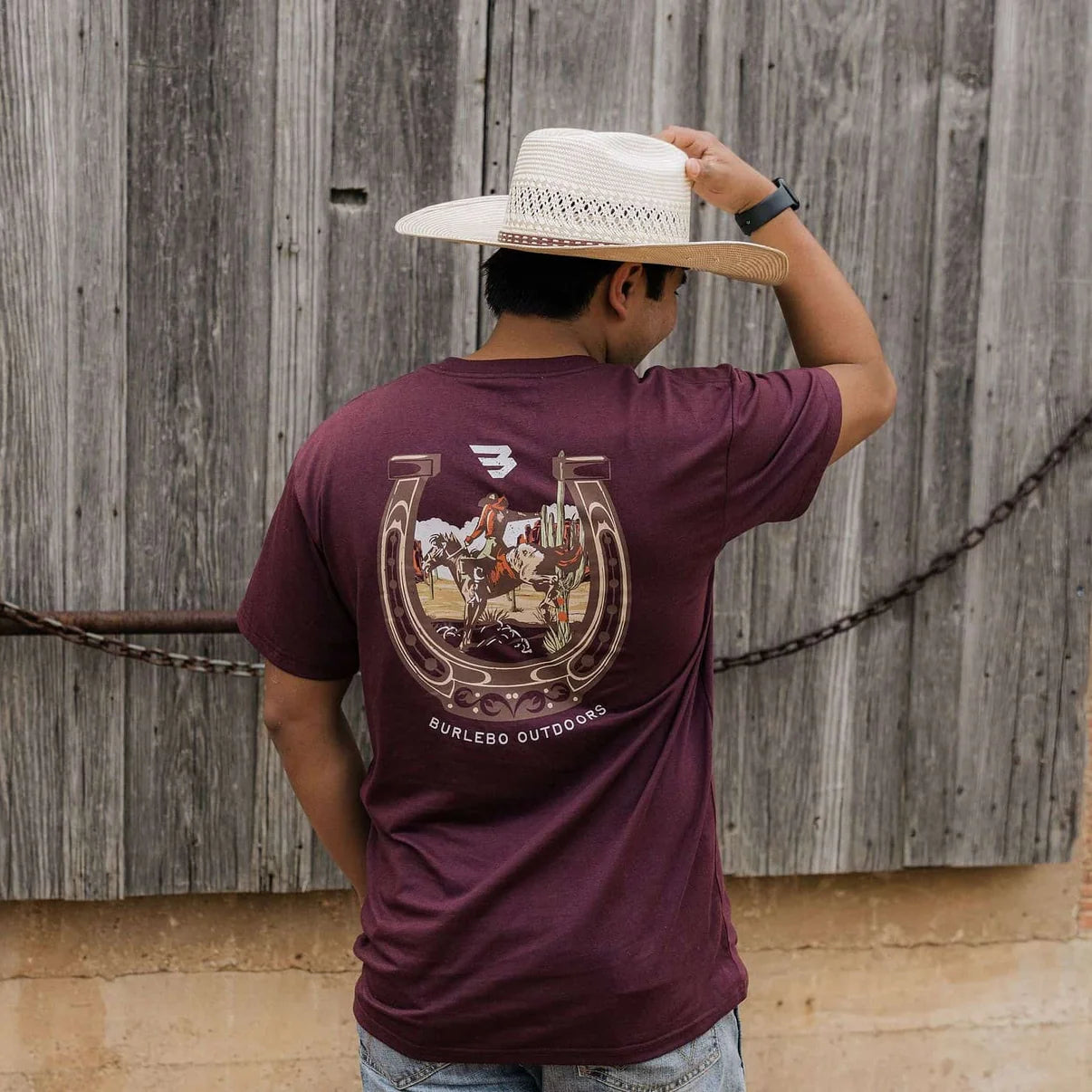 SS Tee Horseshoe Maroon