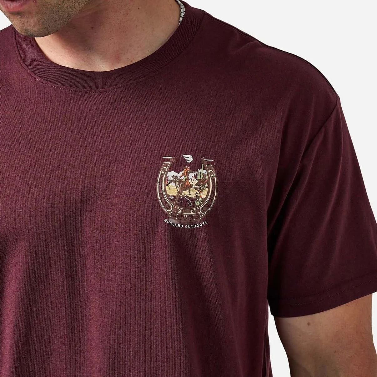 SS Tee Horseshoe Maroon