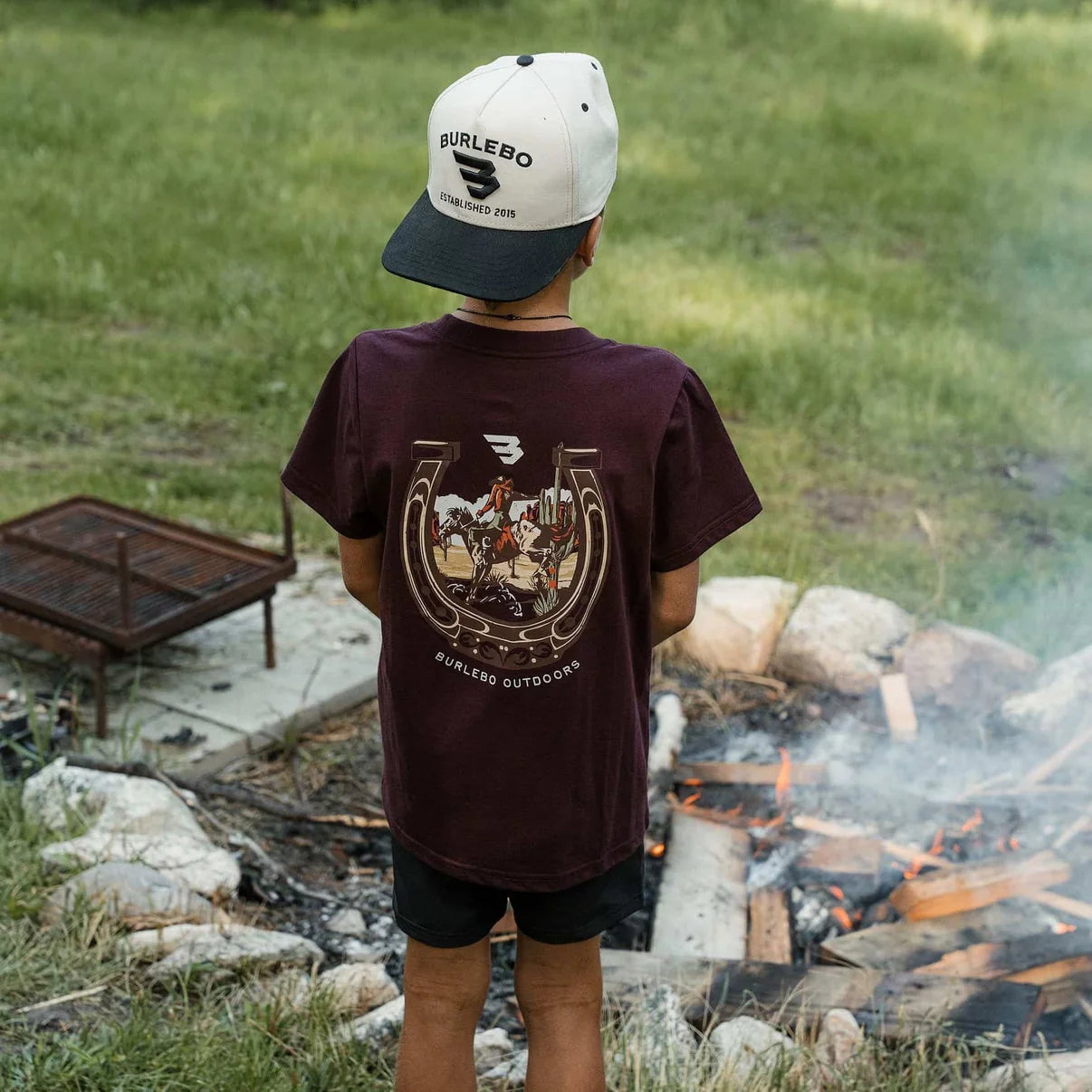 Youth SS Tee Horseshoe Maroon