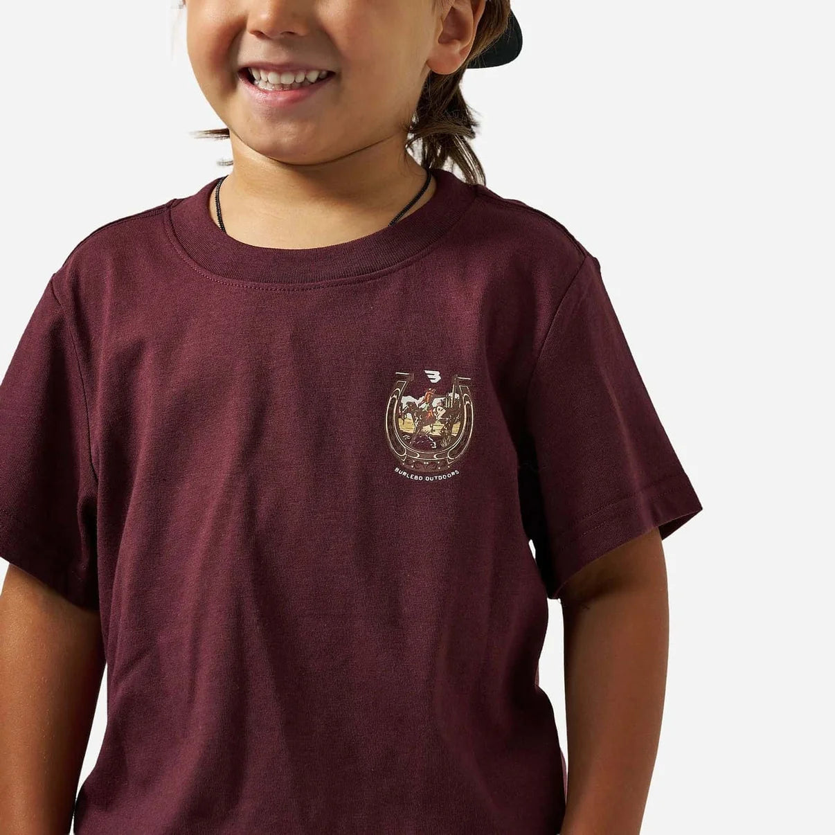 Youth SS Tee Horseshoe Maroon