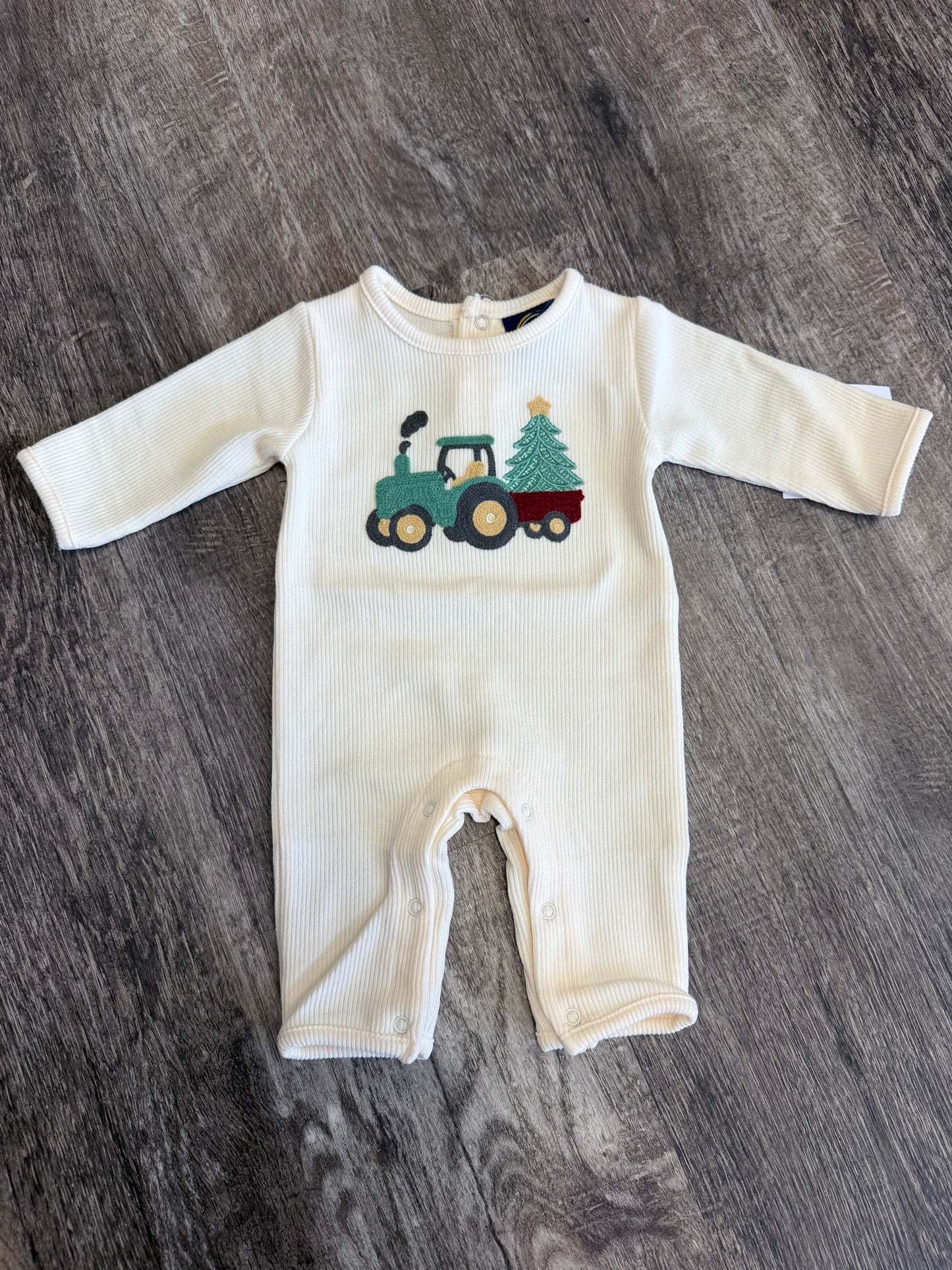 Christmas Tractor Sweater Romper