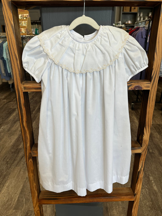White w/ Ecru Margaret Dress