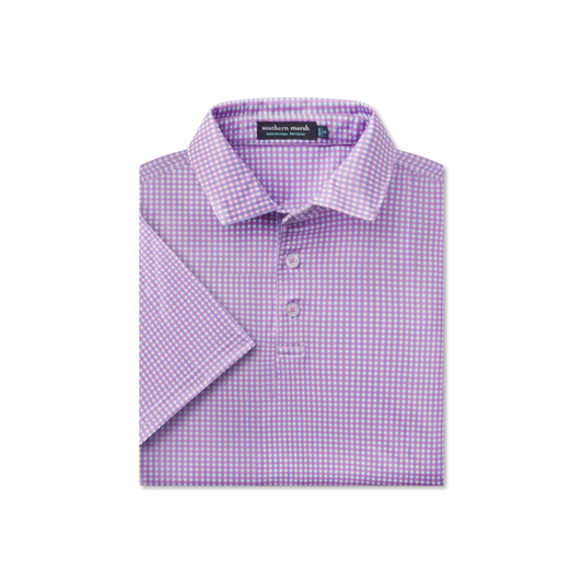 Youth Walker Performance Polo-Wharf Purple & Wine