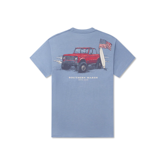 American Beach Rodeo SEAWASH Tee-Washed Blue