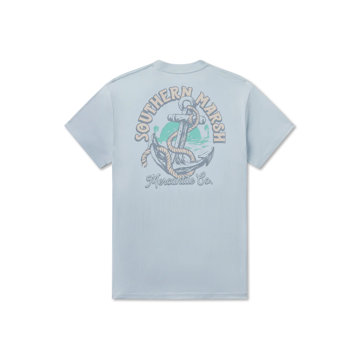 Anchor Down Tee-Mist Blue