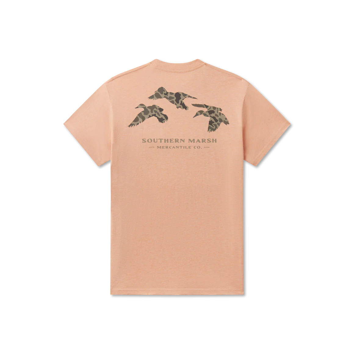 Flying Camo Ducks Tee- Camel