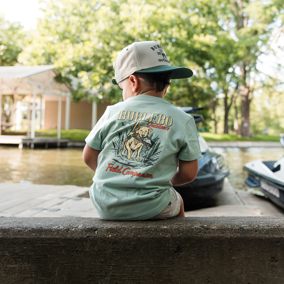 Youth Field Companion Tee- Heather Sage