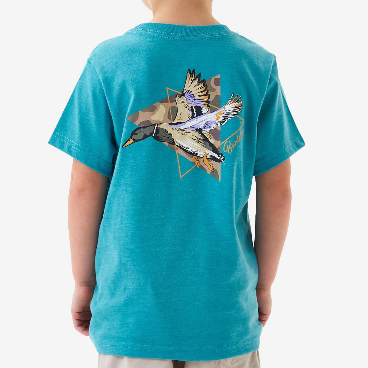 Youth Pintail Triangle Duck Tee- Heather Cyan