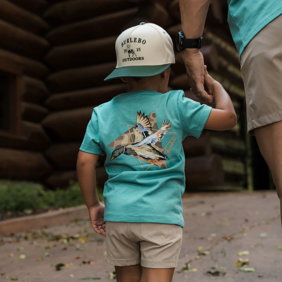 Youth Pintail Triangle Duck Tee- Heather Cyan