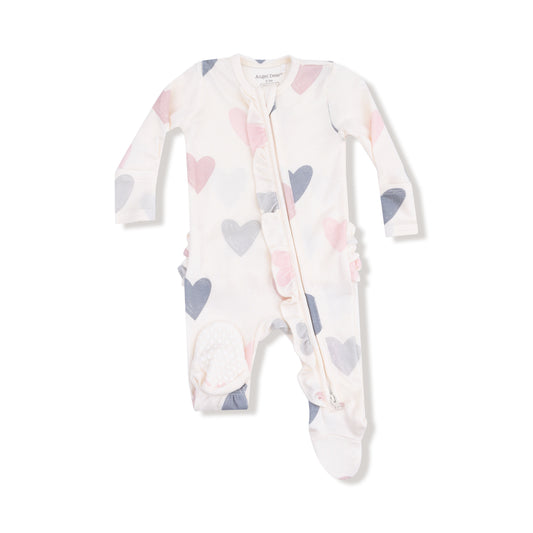 Hearts Ruffle Footie