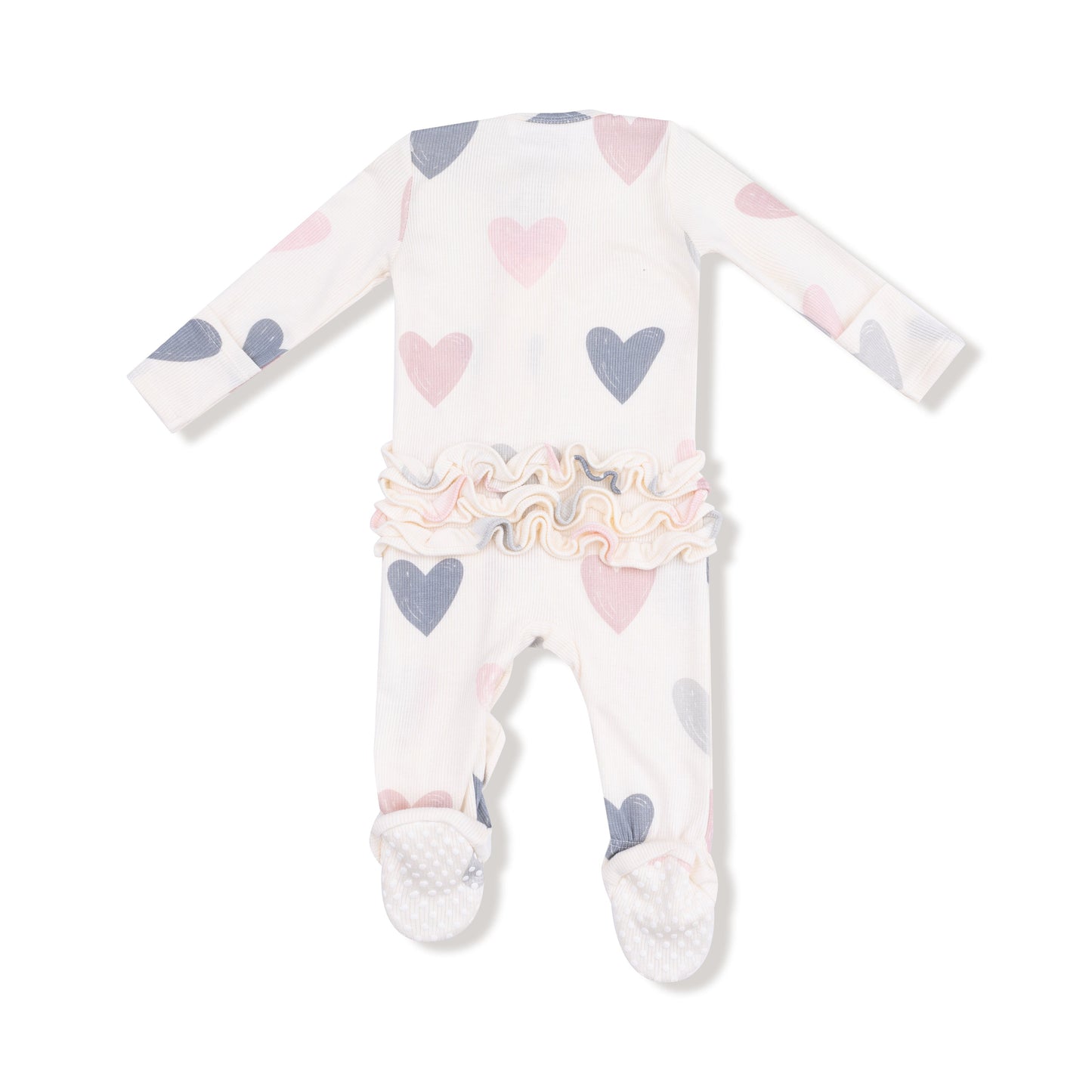 Hearts Ruffle Footie