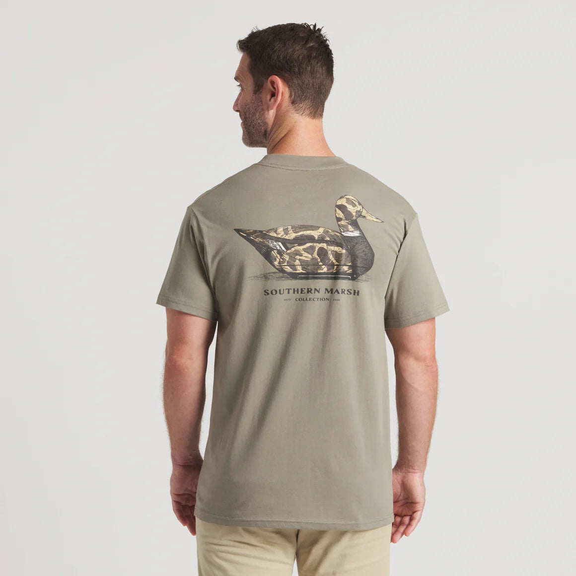 Vintage Duck Decoy Tee-Camo: Stonewall Olive