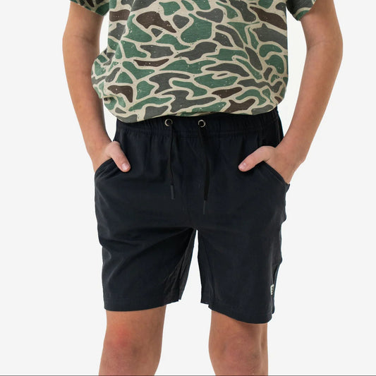 Youth Athletic Short- Heather Black