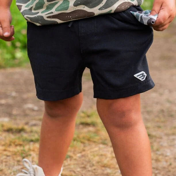 Youth Athletic Short- Heather Black