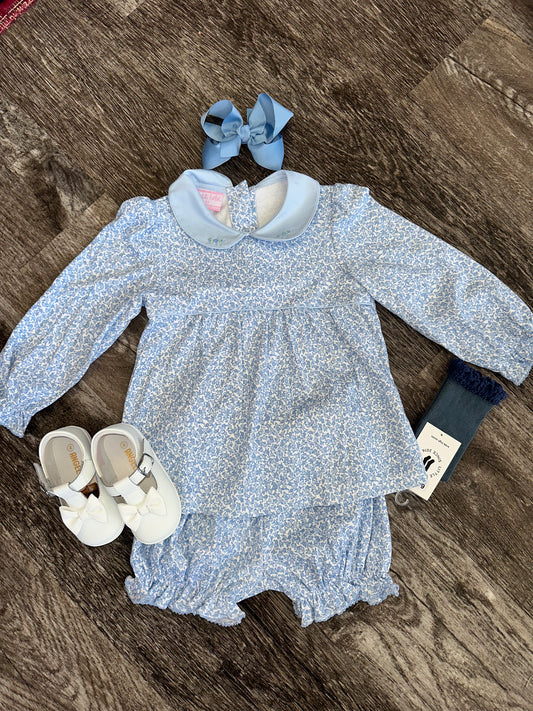 Blue Liberty Print Bloomer Set