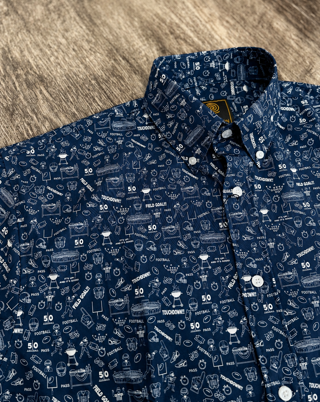 Navy Game Day Button Down