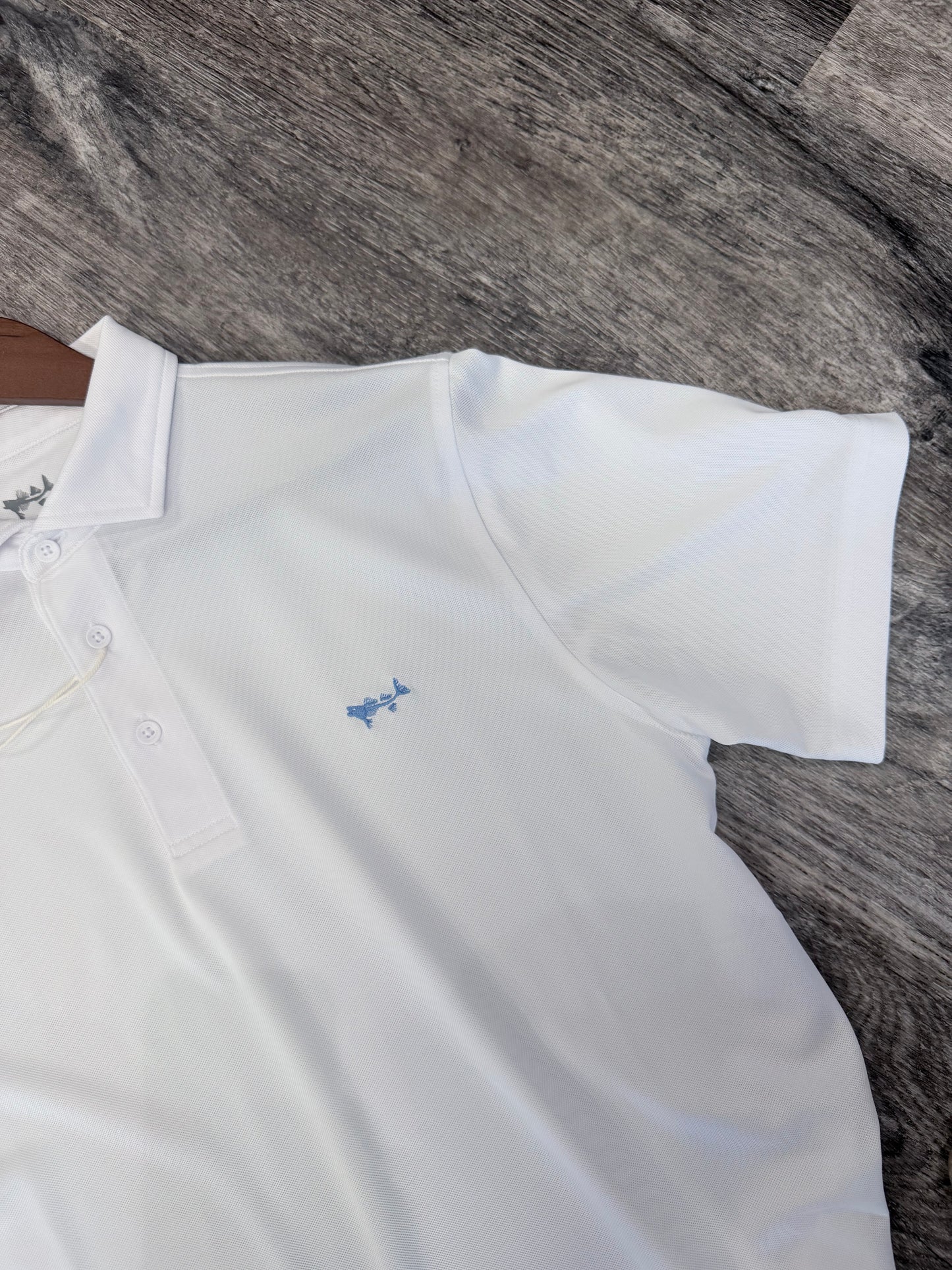 Solid Pique Polo- White