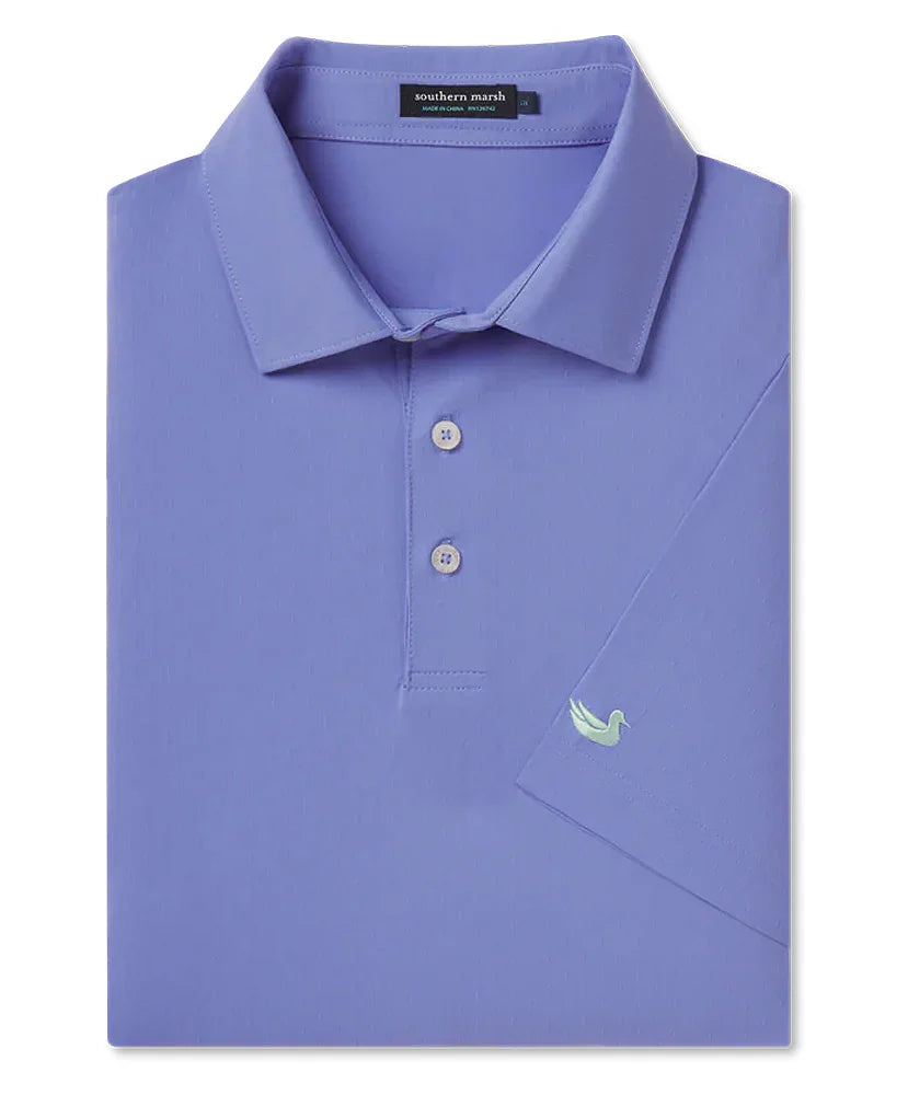 Galway Grid Polo- Mountain Purple