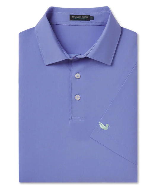 Galway Grid Polo- Mountain Purple