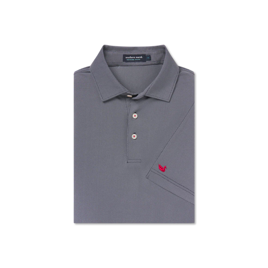 Varsity Performance Polo- Navy w/ Red