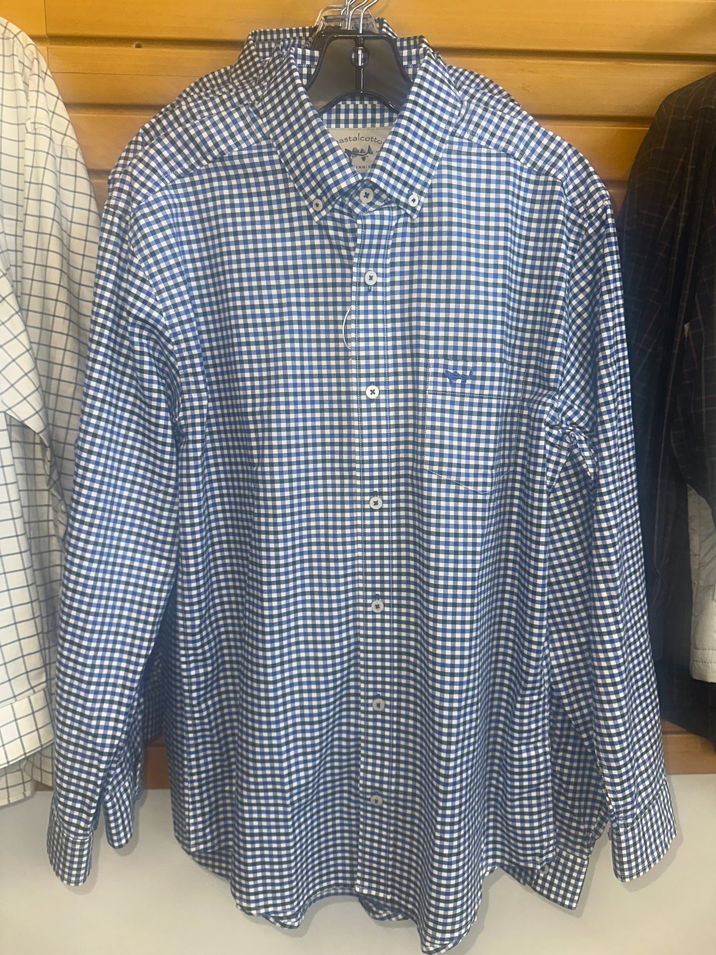 Blue Pine Stretch Woven Sport Shirt