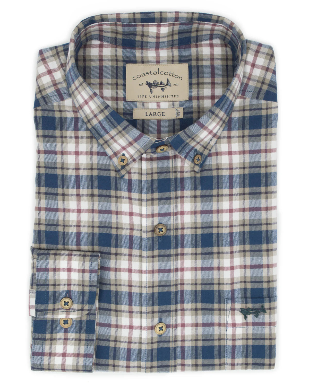 Mocha Blue Twill Woven Shirt