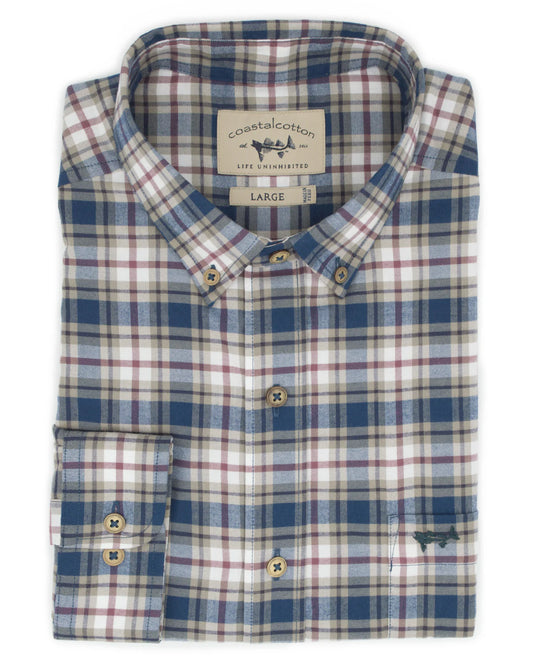 Mocha Blue Twill Woven Shirt
