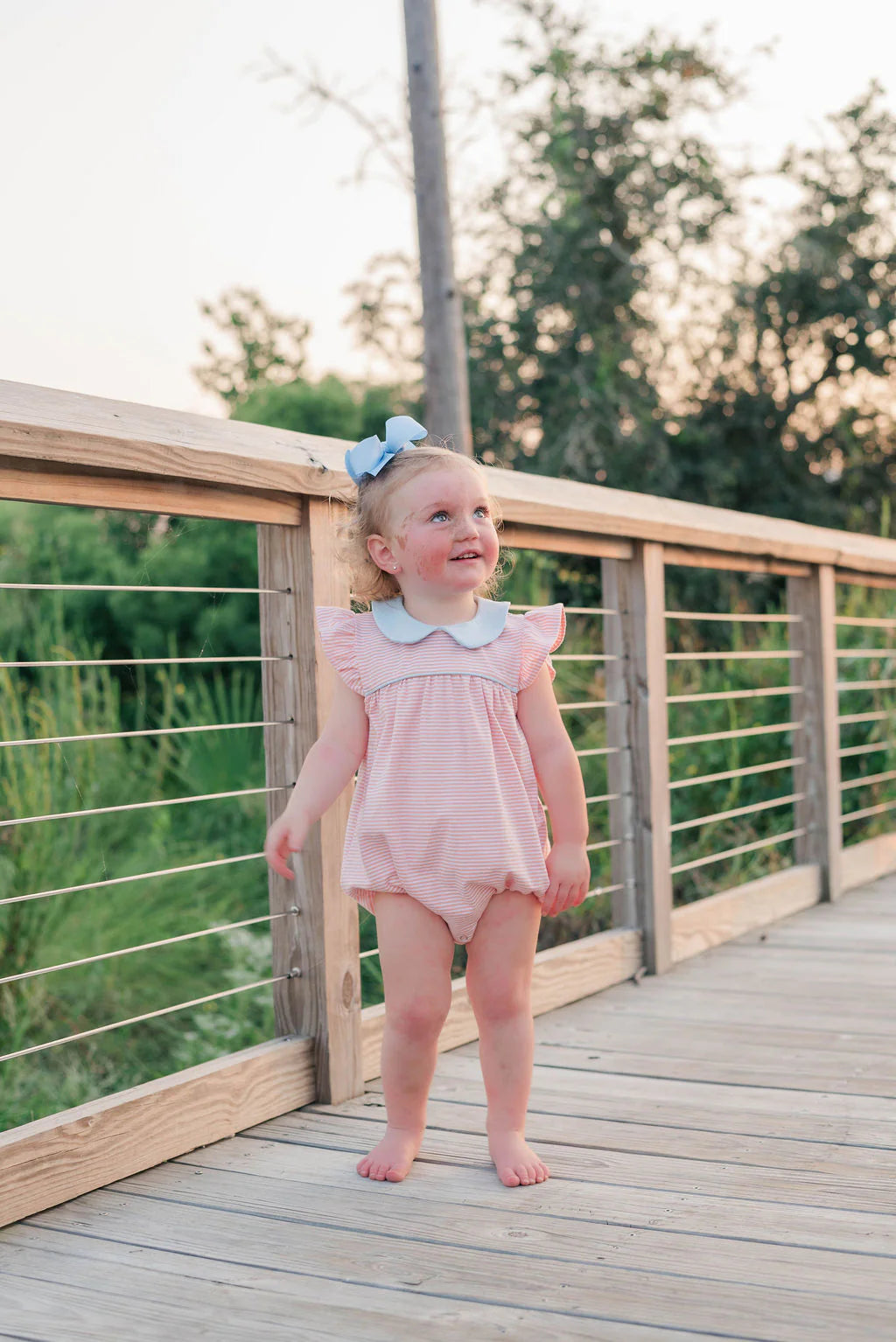 Genevieve Bubble- Coral Stripe