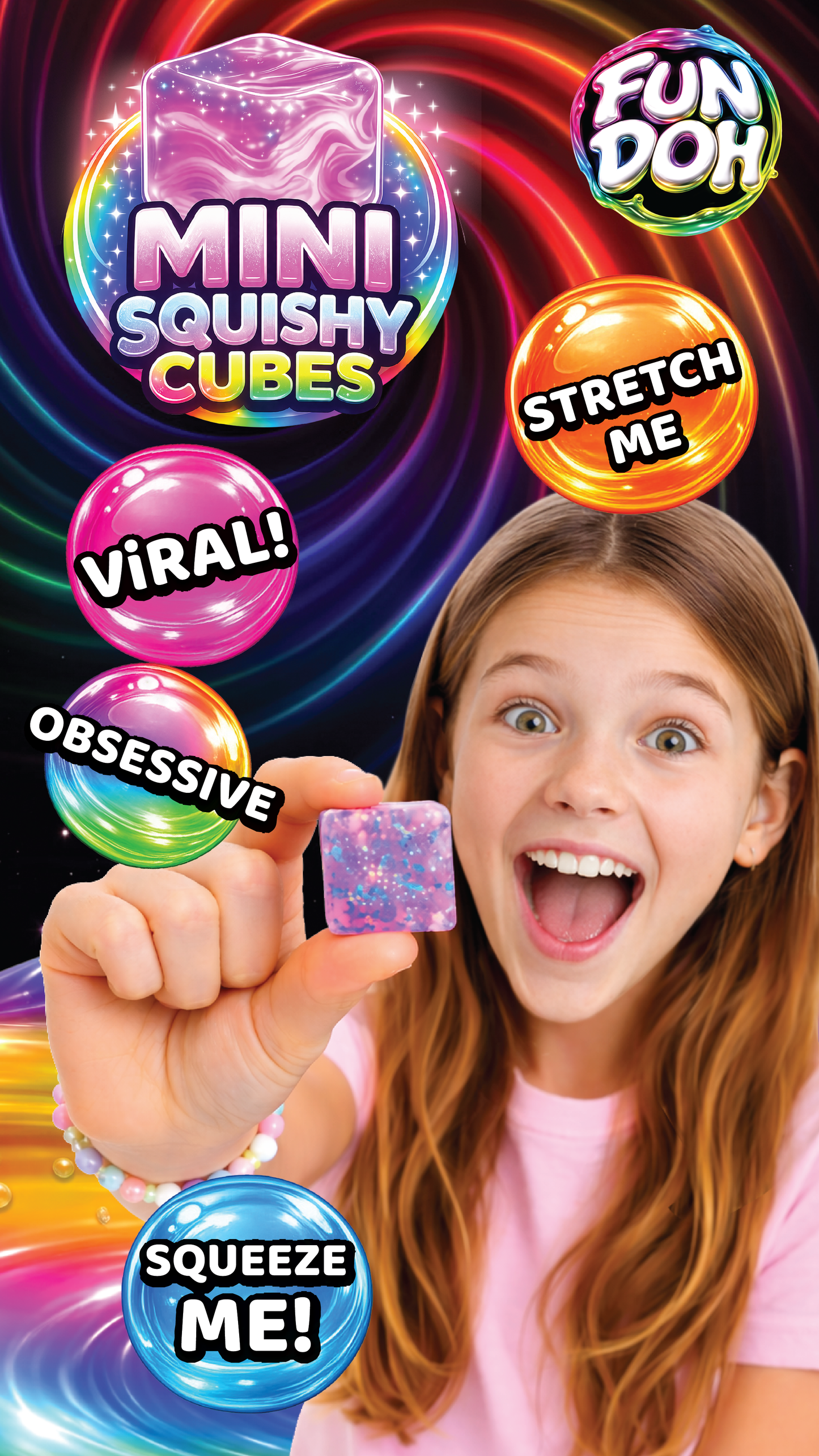 Fun Doh Mini 2Pack Squishy Cube