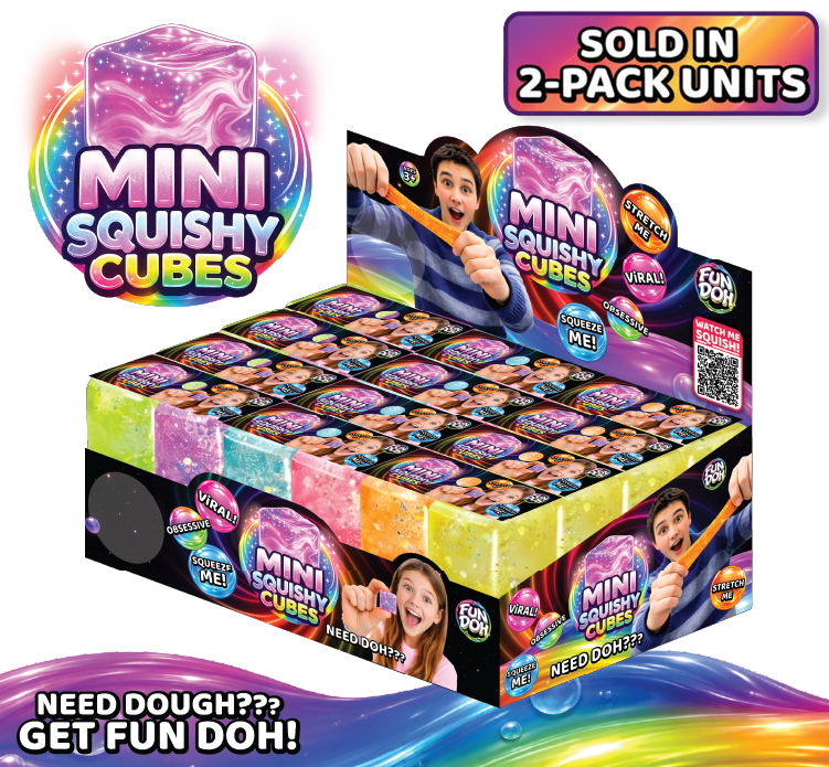 Fun Doh Mini 2Pack Squishy Cube