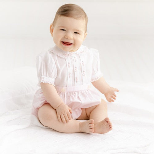 Girls Mock Two Piece Romper