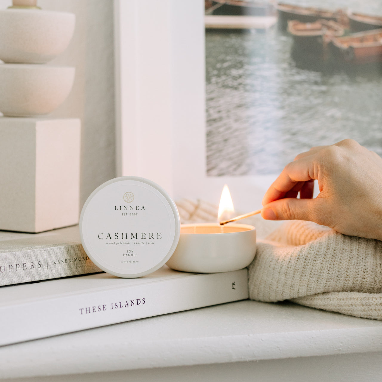 Linnea Petite Candle- Cashmere
