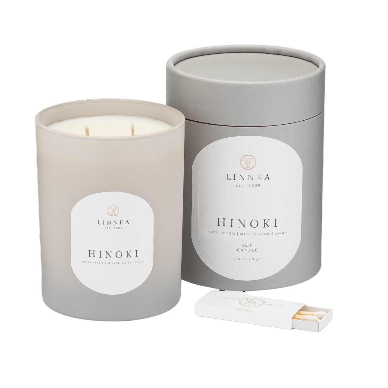 Linnea Large Candle- Hinoki