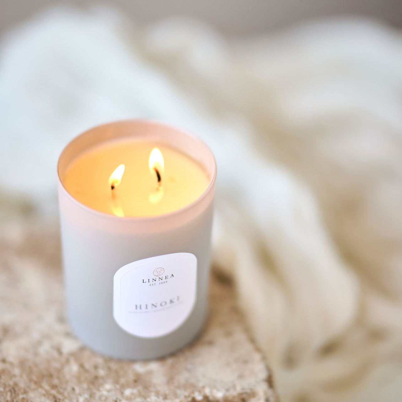 Linnea Large Candle- Hinoki