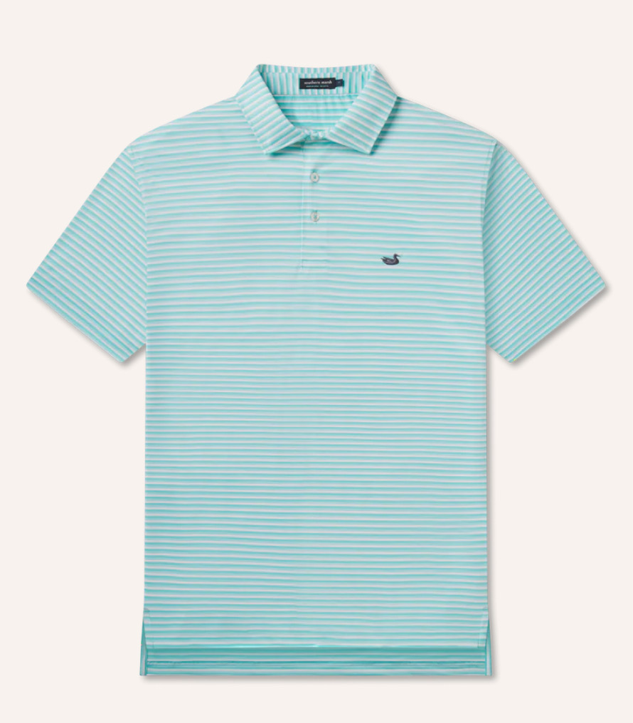 Bermuda Performance Polo- Domingo- Antigua Blue