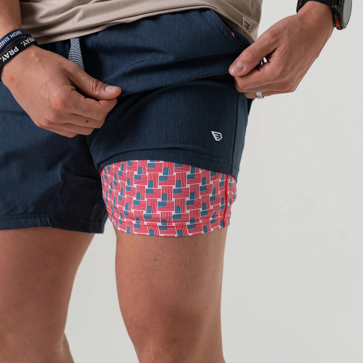 Athletic Short- Heather Navy
