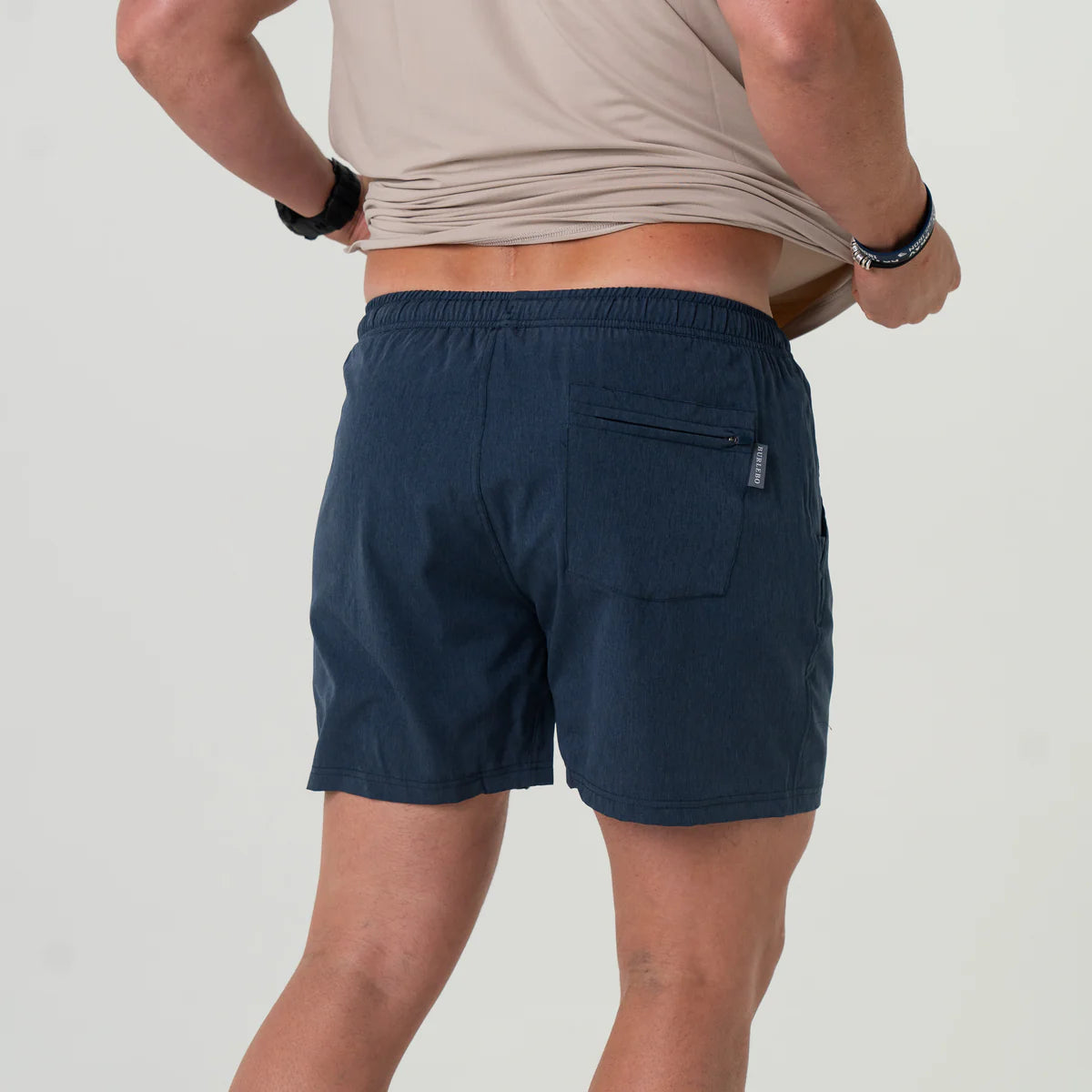 Athletic Short- Heather Navy