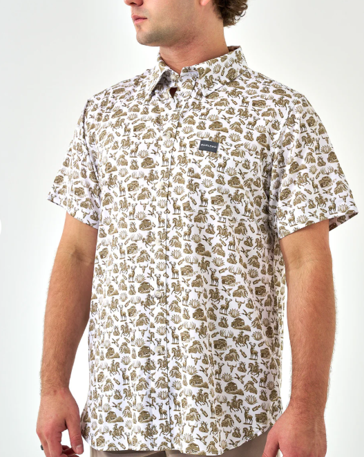Performance Button Up- Into The Wild
