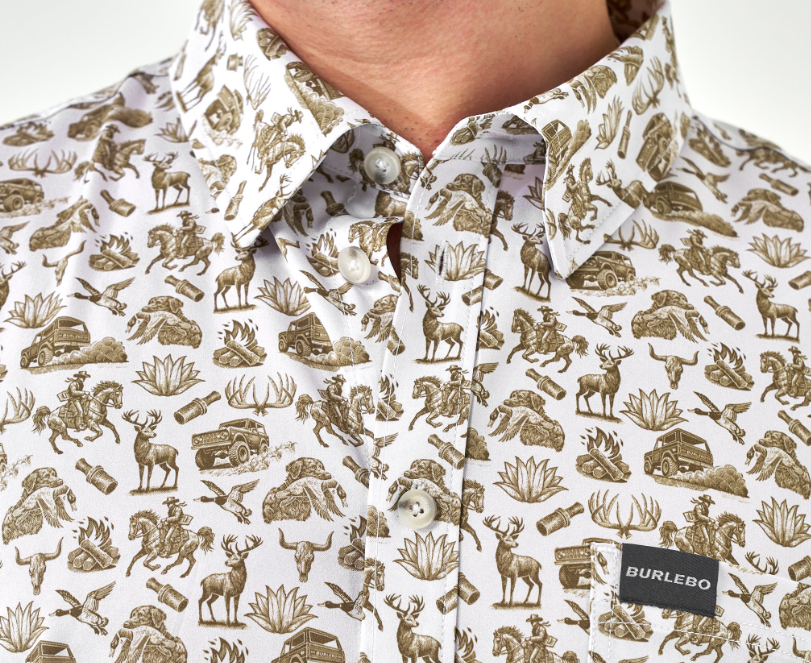Performance Button Up- Into The Wild