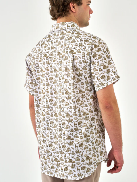 Performance Button Up- Into The Wild