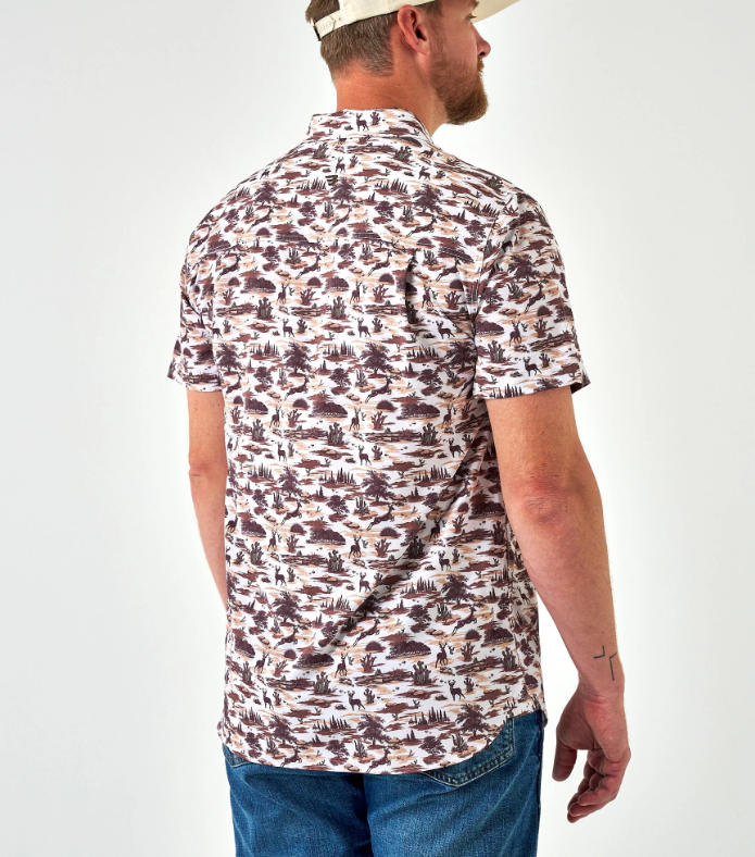 Performance Button Up- Brush Country