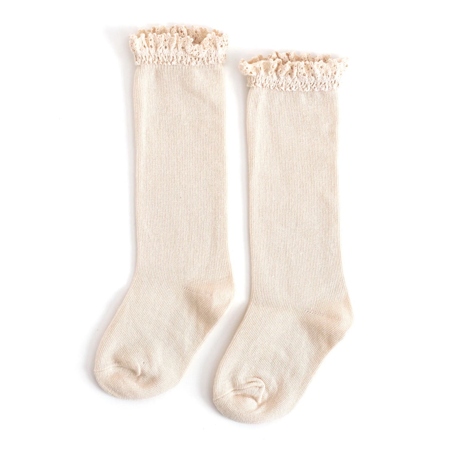 Lace Top Knee High- Vanilla