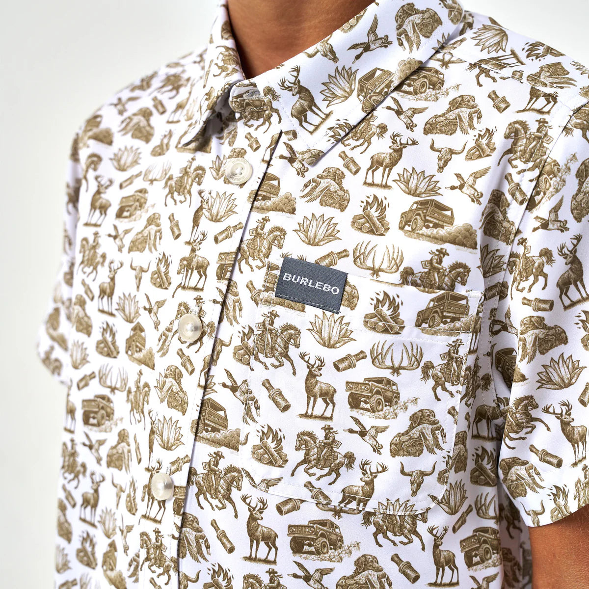 Youth Performance button up- Into the Wild