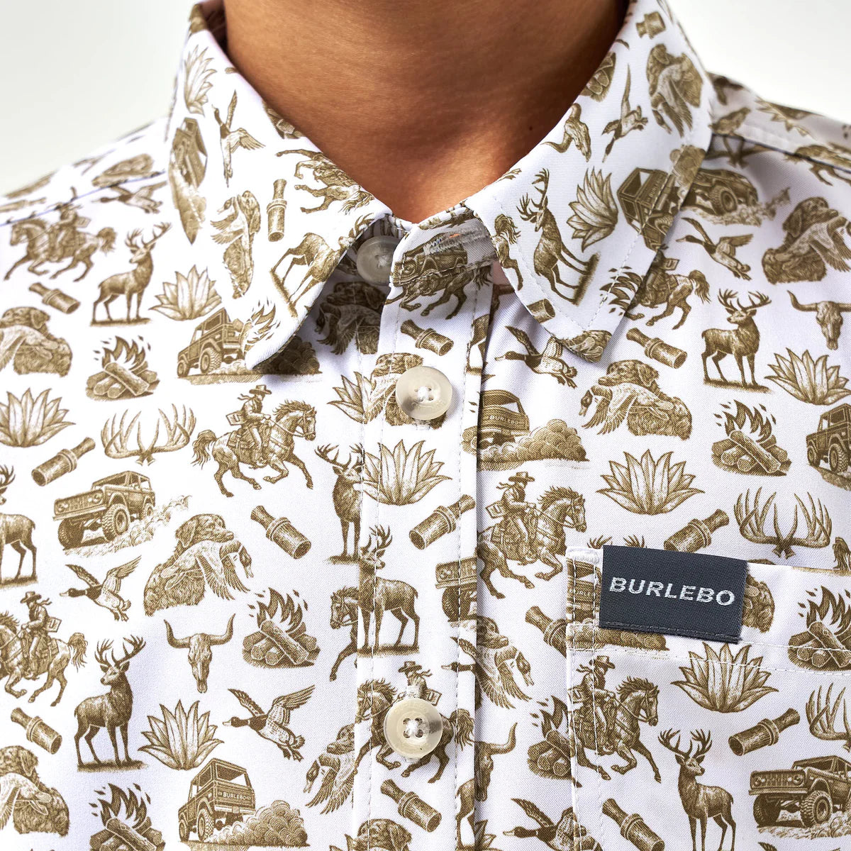 Youth Performance button up- Into the Wild
