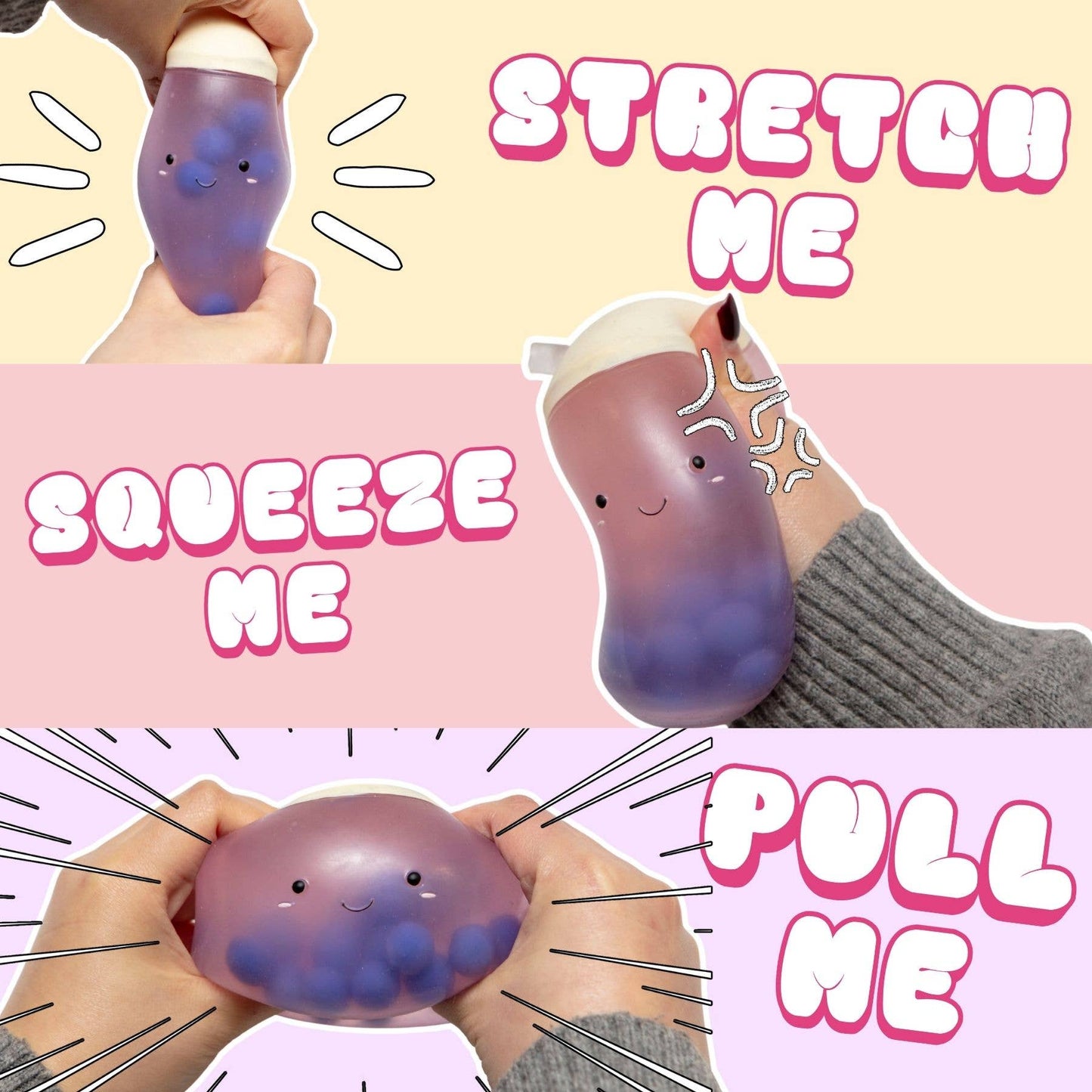 Squishy Stress Toy - Boba Tea - Novelty Fidget Squishies