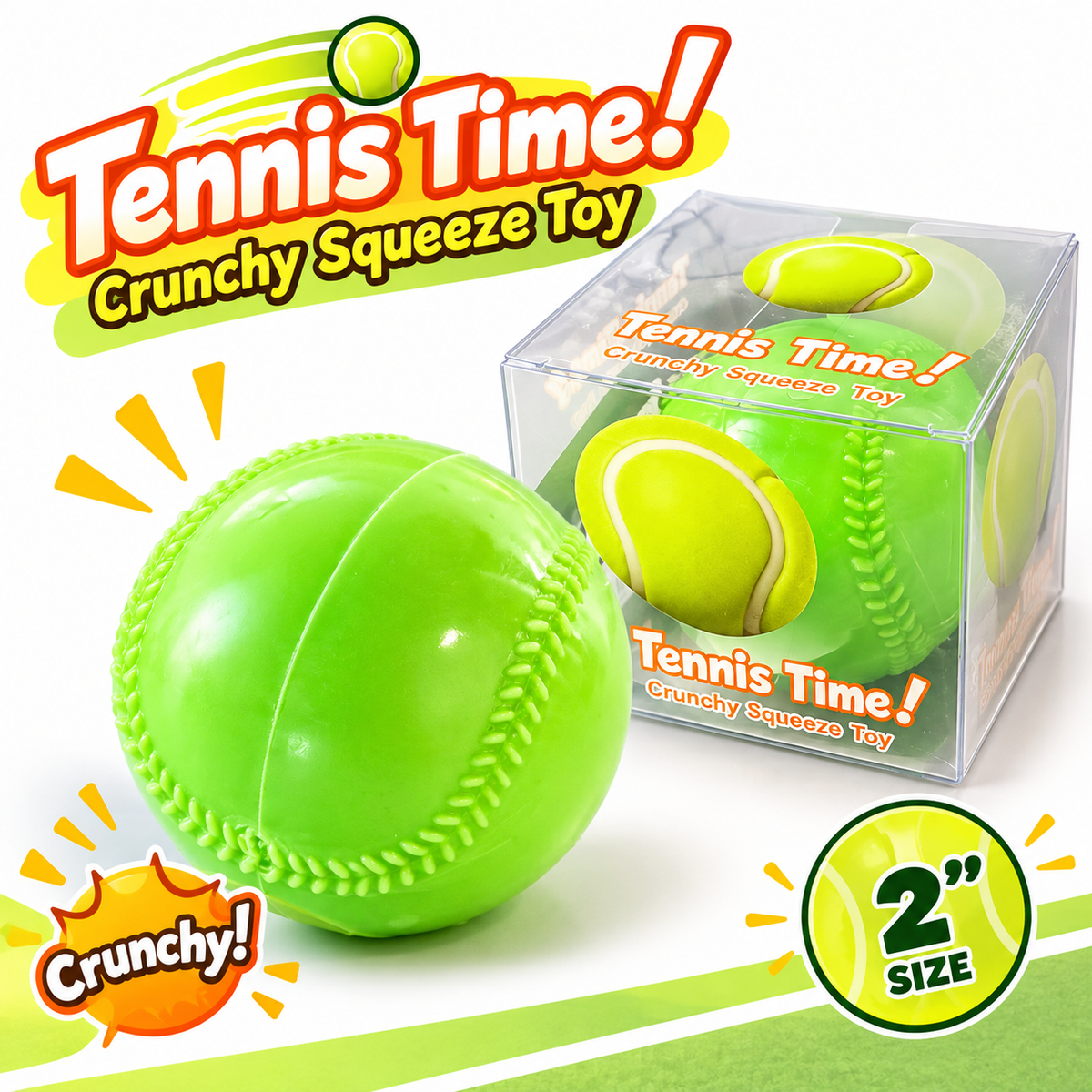 Crunchy Tennis Ball Squeeze