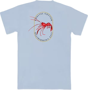 Crawfish Tee- Blue Fog