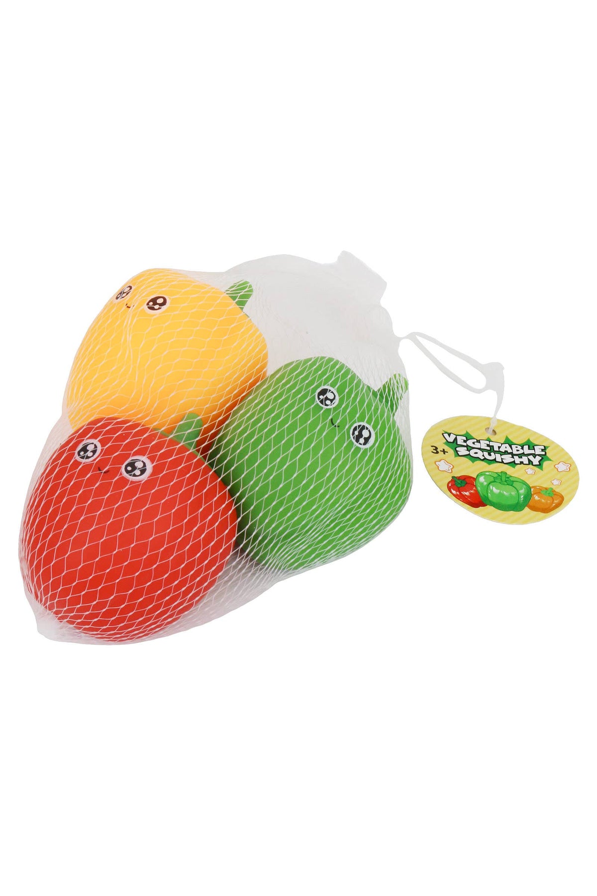 3-Count Mini Bell Pepper Fluffy Slime Filled Squishy Toy