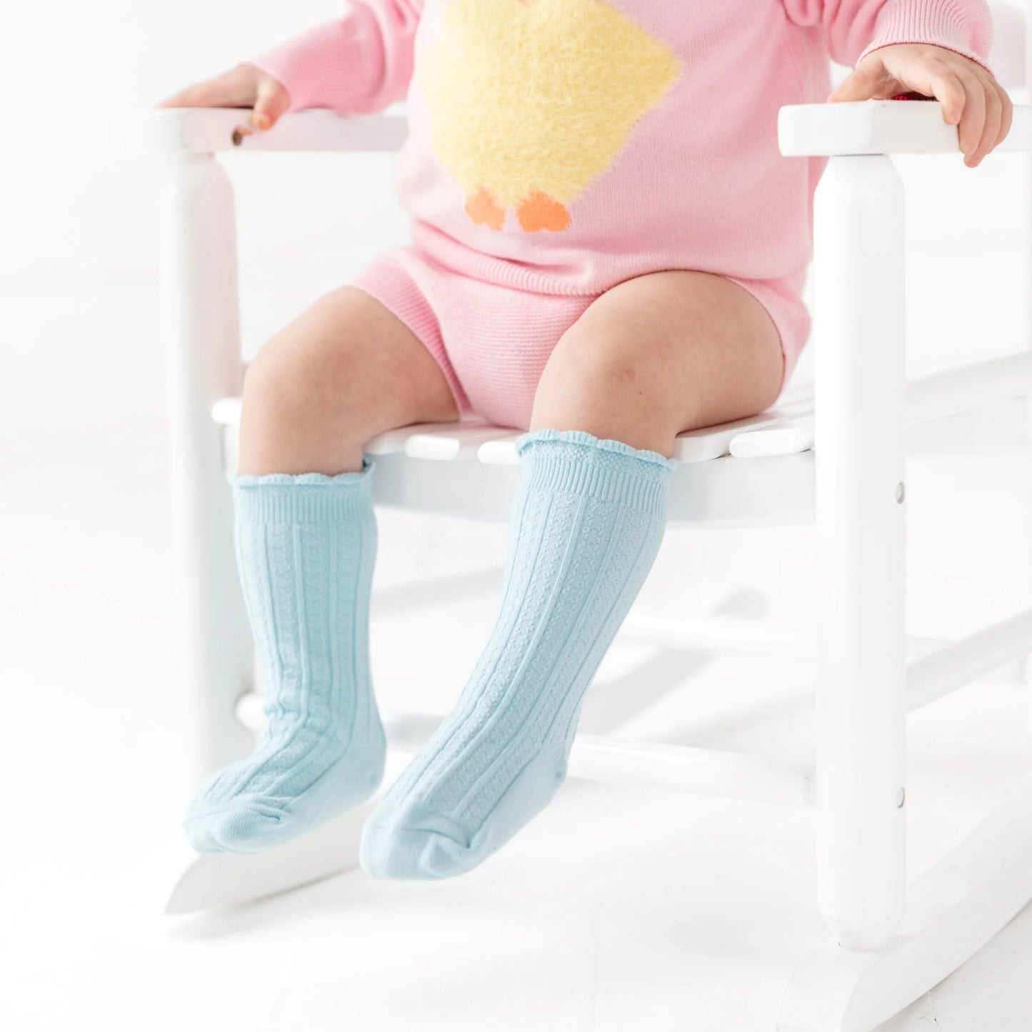 Frill Knee High- Robin Egg